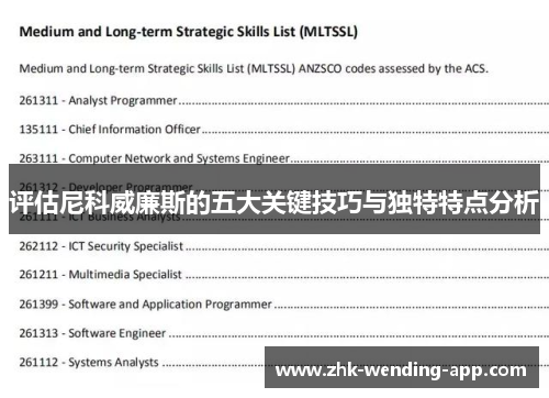 评估尼科威廉斯的五大关键技巧与独特特点分析